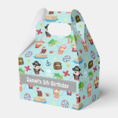 Schattige Kleurrijk Pirate Pattern Kids Verjaardag Bedankdoosjes (Voorkant Zijde)