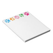 Schattige kleurrijk pootpatroon notitieblok (Schuin)