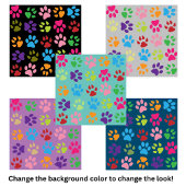 Schattige kleurrijk pootpatroon tegeltje