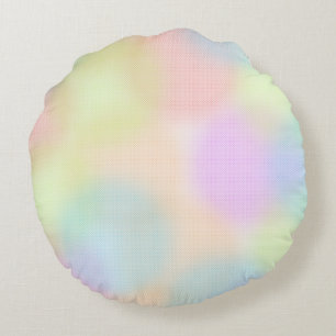 Schattige Kleurrijk Regenboog Geometrisch Cirkelpa Rond Kussen