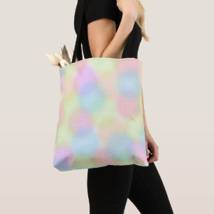 Schattige Kleurrijk Regenboog Geometrisch Cirkelpa Tote Bag