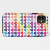 Schattige kleurrijk regenboog hartpatroon Case-Mate iPhone case (Achterkant (horizontaal))