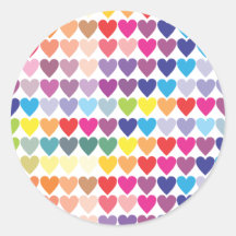 Schattige kleurrijk regenboog hartpatroon