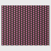 Schattige Kleurrijk Regenboog Ombre Hartpatroon Cadeaupapier (Vlak)