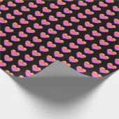 Schattige Kleurrijk Regenboog Ombre Hartpatroon Cadeaupapier (Hoek)