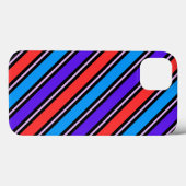 Schattige Kleurrijk Rood Blauw Streeppatroon Case-Mate iPhone Case (Achterkant (horizontaal))