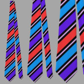 Schattige Kleurrijk Rood Blauw Streeppatroon Stropdas