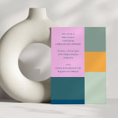 Schattige Kleurrijk Roze Geometrisch Uniek Baby sh Kaart