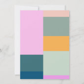 Schattige Kleurrijk Roze Geometrisch Uniek Baby sh Kaart (Achterkant)