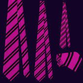 Schattige Kleurrijk Roze Streeppatroon Stropdas