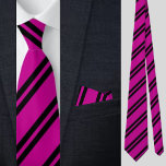 Schattige Kleurrijk Roze Streeppatroon Stropdas<br><div class="desc">De schattige kleurrijke roze strepen patroon stropdas is een perfect cadeau voor Kerstmis en verjaardagen.</div>