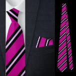 Schattige Kleurrijk Roze Streeppatroon Stropdas<br><div class="desc">De schattige kleurrijke roze strepen patroon stropdas is een perfect cadeau voor Kerstmis en verjaardagen.</div>