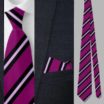 Schattige Kleurrijk Roze Streeppatroon Stropdas<br><div class="desc">De schattige kleurrijke roze strepen patroon stropdas is een perfect cadeau voor Kerstmis en verjaardagen.</div>
