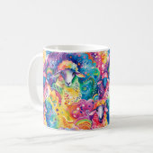 Schattige kleurrijk schapenpatroon koffiemok (Voorkant links)