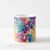 Schattige kleurrijk schapenpatroon koffiemok (Center)