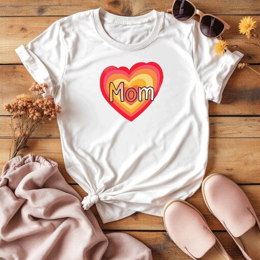 Schattige kleurrijk sentimenteel cadeau voor mama t-shirt