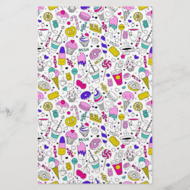 Schattige Kleurrijk Snoep Sweet Pattern Briefpapier