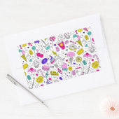 Schattige Kleurrijk Snoep Sweet Pattern Rechthoekige Sticker (Envelop)