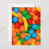 Schattige Kleurrijk Snoepjes Patroon Briefkaart (Voorkant / Achterkant)