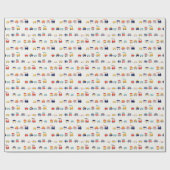 Schattige, kleurrijk treinennaadloos patroon. cadeaupapier (Vlak)