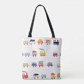 Schattige, kleurrijk treinennaadloos patroon. tote bag (Achterkant)