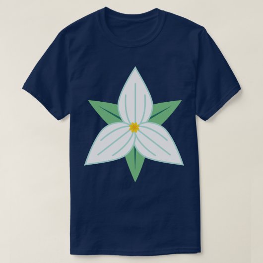 Schattige Kleurrijk Trillium T-shirt (Design voorkant)