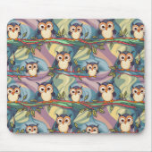 Schattige kleurrijk uil patroon muismat (Voorkant)