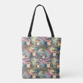 Schattige kleurrijk uil patroon tote bag (Achterkant)