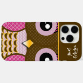 Schattige Kleurrijk Uilenpatroon Kies Kleur Case-Mate iPhone Case (Achterkant (horizontaal))