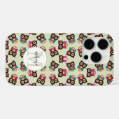 Schattige Kleurrijk Uilenpatroon Kies Kleur Case-Mate iPhone Case (Achterkant (horizontaal))