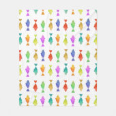 Schattige kleurrijk vispatroon Fleece Deken (Voorkant)