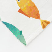 Schattige kleurrijk vispatroon Fleece Deken (Hoek)