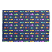 Schattige kleurrijk vispatroon kussensloop (Achterkant)