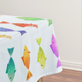 Schattige kleurrijk vispatroon tafelkleed