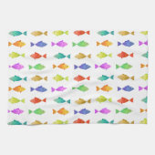 Schattige kleurrijk vispatroon theedoek (Horizontaal)