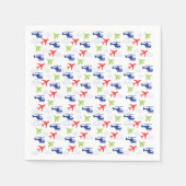 Schattige kleurrijk vliegtuig & Clouds Aviator Servet (Voorkant)