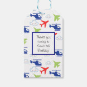 Schattige Kleurrijk Vliegtuig & Wolken Aviator Cus Cadeaulabel (Voorkant)