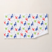 Schattige Kleurrijk Vliegtuig & Wolken Aviator Fun Handdoek (Handdoek)