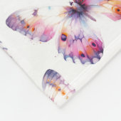 Schattige kleurrijk Waterverf vlinderpatroon Fleece Deken (Hoek)
