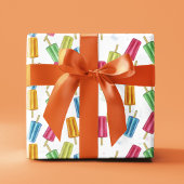 Schattige kleurrijk zomerpakijspatroon inpakpapier vel