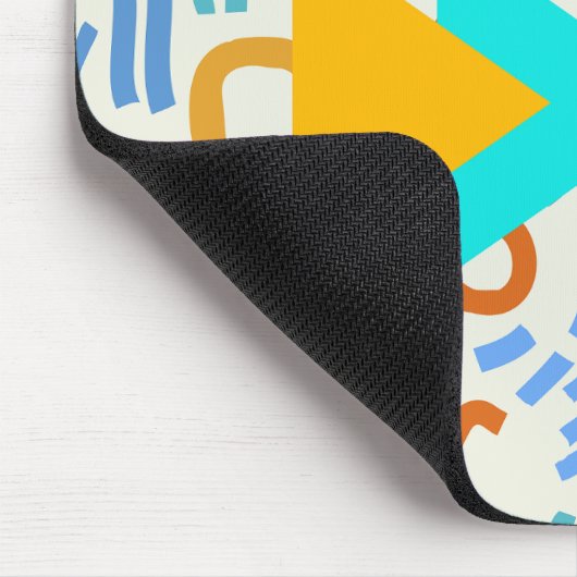 Schattige kleurrijke 70s retro abstract patroongro muismat (Hoek)