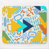 Schattige kleurrijke 70s retro abstract patroongro muismat (Voorkant)