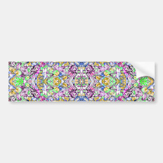 Schattige kleurrijke abstracte bloemen bumpersticker