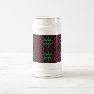 Schattige kleurrijke abstracte lijnen bierpul
