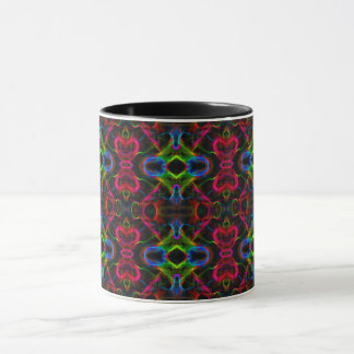 Schattige kleurrijke abstracte lijnen mok