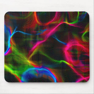 Schattige kleurrijke abstracte lijnen muismat