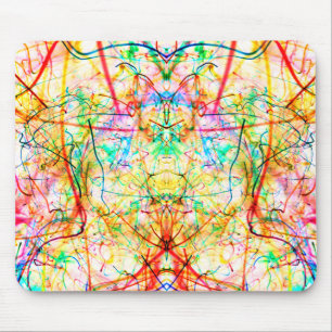 Schattige kleurrijke abstracte lijnen muismat