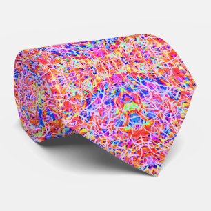 Schattige kleurrijke abstracte lijnen schildering stropdas