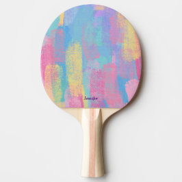 Schattige Kleurrijke Abstracte Ping Pong Paddle me Tafeltennisbatje