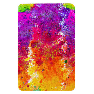 Schattige kleurrijke abstracte spetterverf magneet